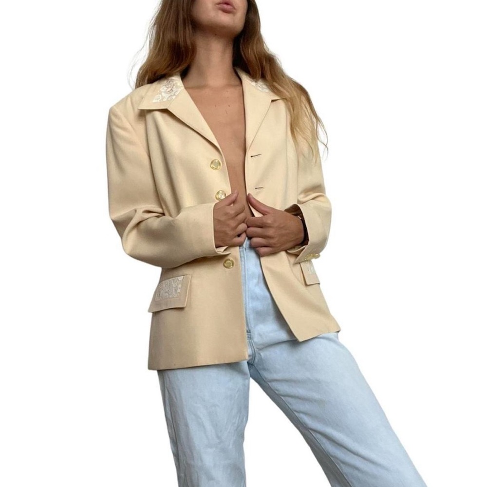 1980s Escada Cream Blazer